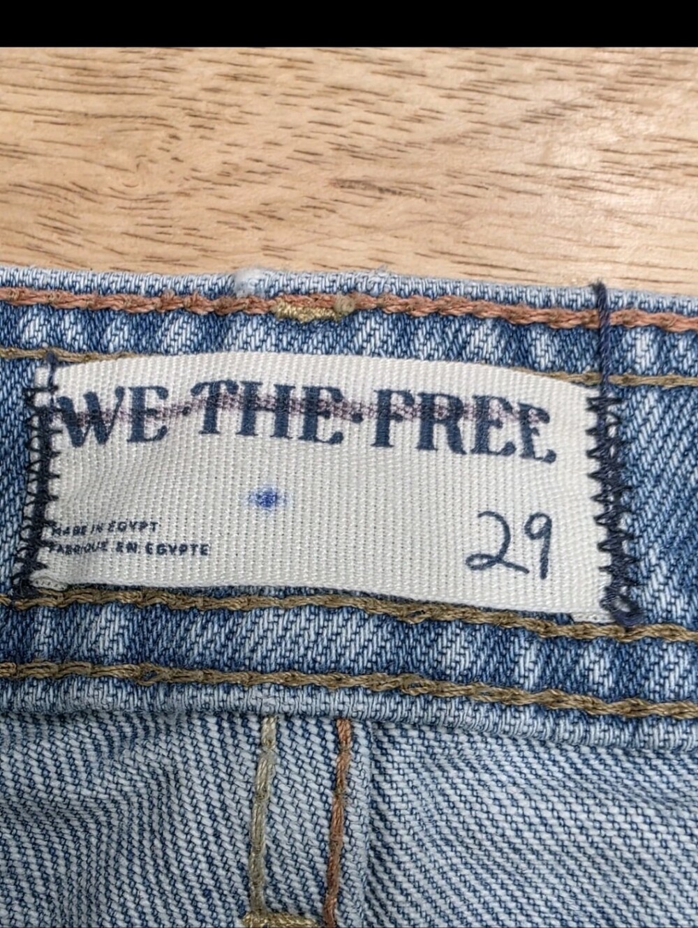 We The Free Women 29 Union Blue Denim Xena High Rise Slim Straight Jeans - Picture 10 of 14